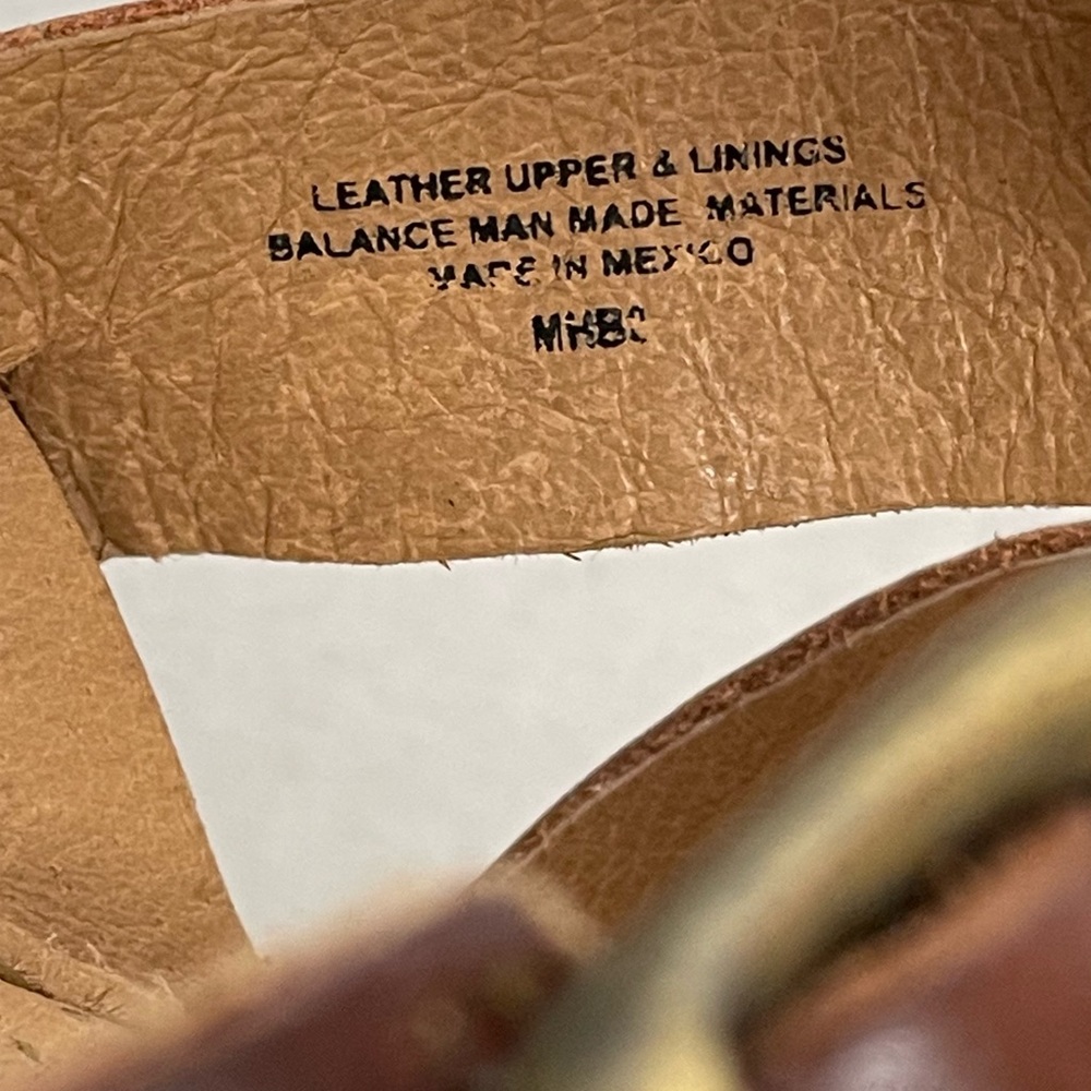 Born Womens Emmy Quarter Strappy Cork Wedge Sandals Leather Platform EUC - Picture 7 of 8